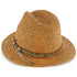 Walrus Hats Fedora Walrus Hats Natural Raffia Straw Fedora Hat w/ Braided Band